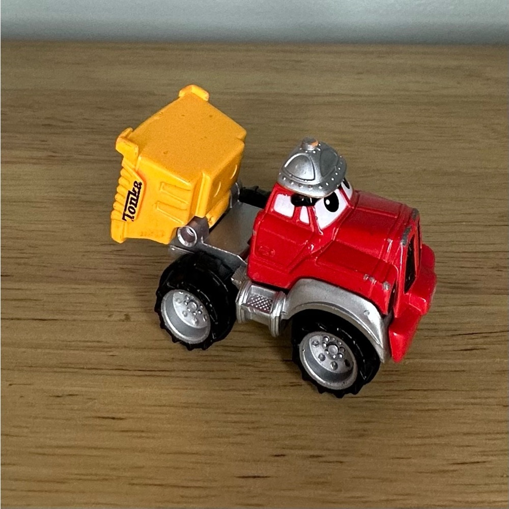 Vintage 2002 Hasbro Tonka Red And Yellow Small Toy Dump Truck